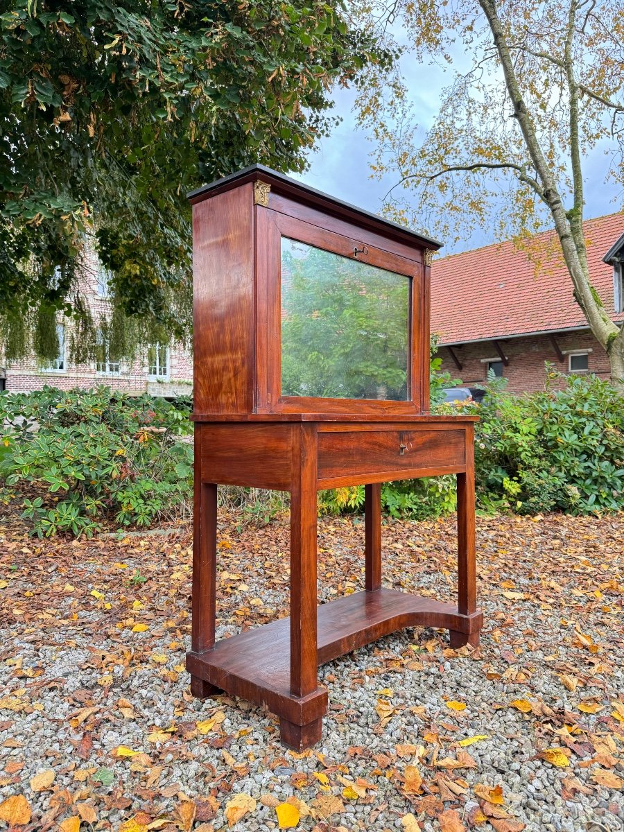 Bonheur Du Jour In Mahogany From The Empire Period, Early 19th Century -photo-2