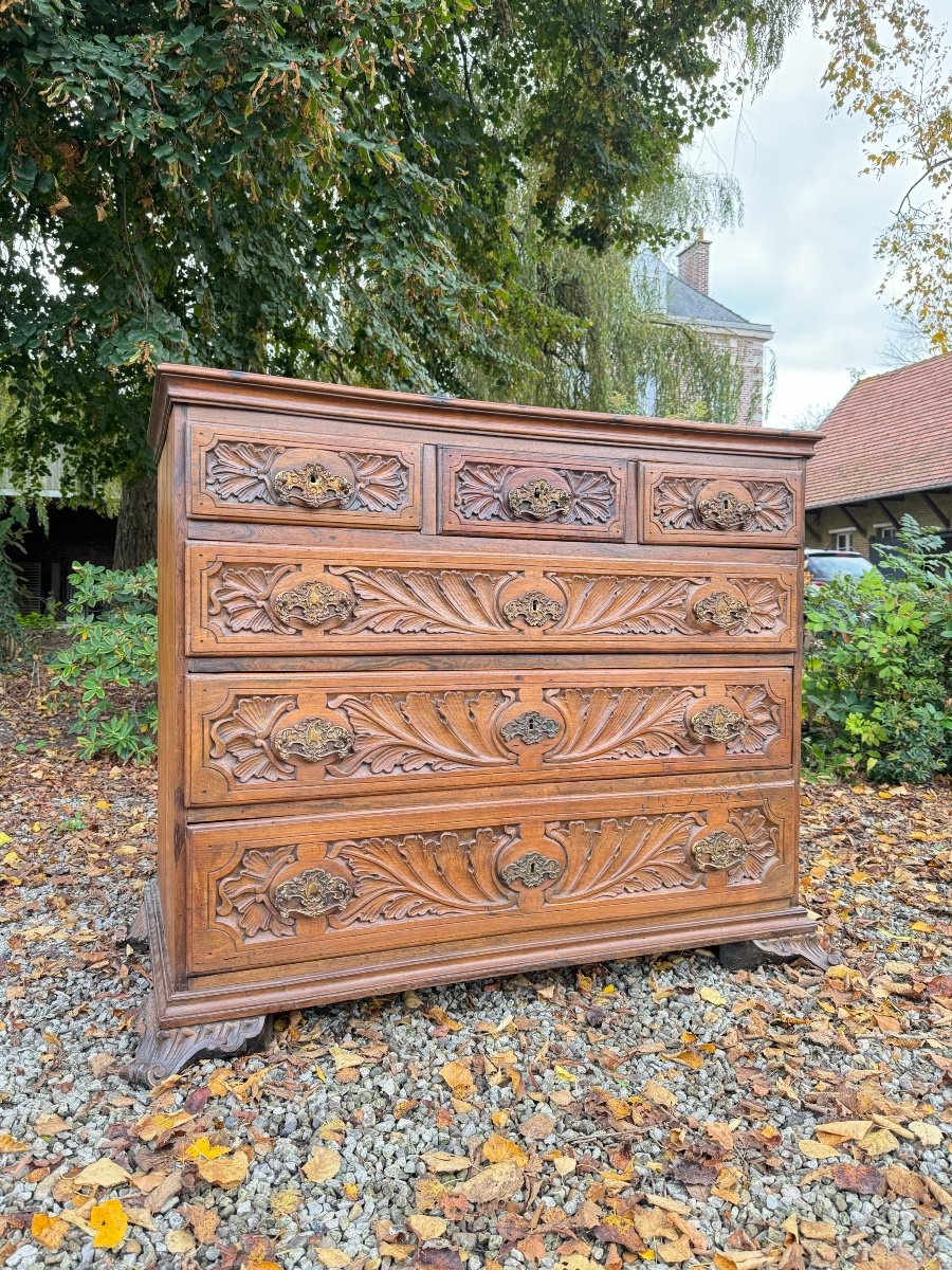 Commode En Bois Naturel D’époque  XVIII Eme Siècle, Travail étranger -photo-2