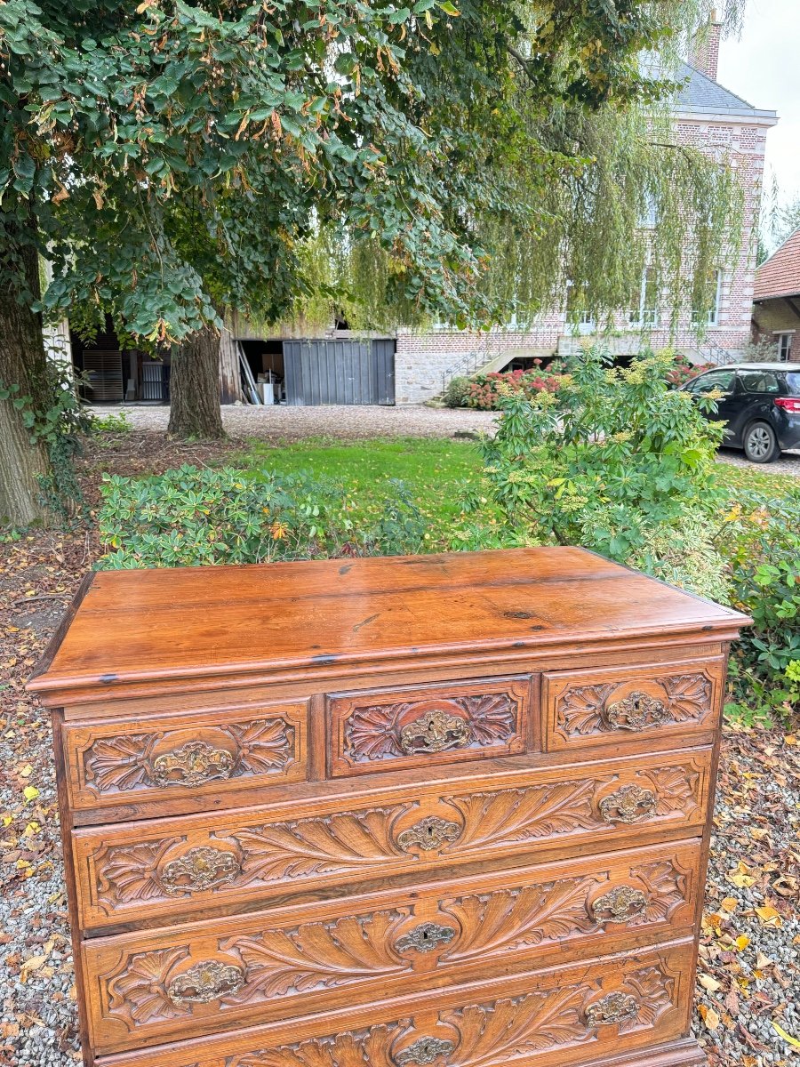 Natural Wood Chest Of Drawers From The 18th Century, Foreign Work -photo-2