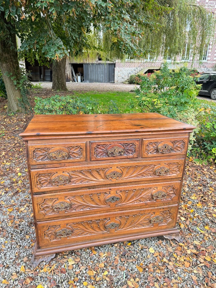 Natural Wood Chest Of Drawers From The 18th Century, Foreign Work -photo-3