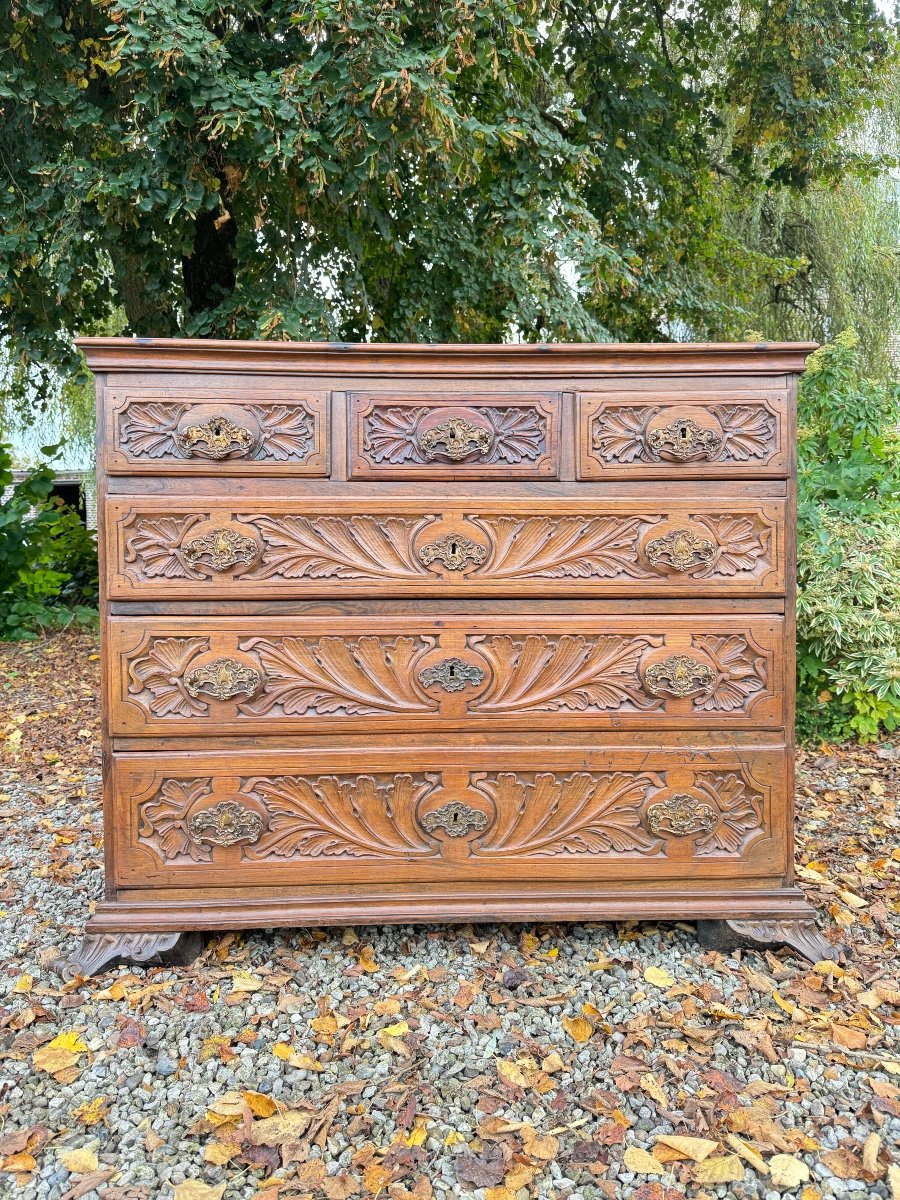 Natural Wood Chest Of Drawers From The 18th Century, Foreign Work -photo-4