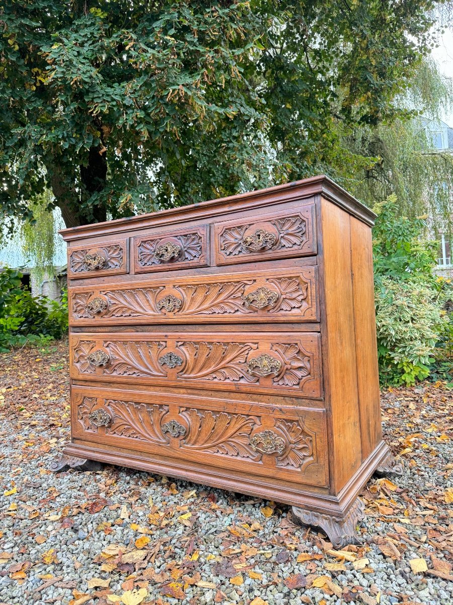 Natural Wood Chest Of Drawers From The 18th Century, Foreign Work -photo-5