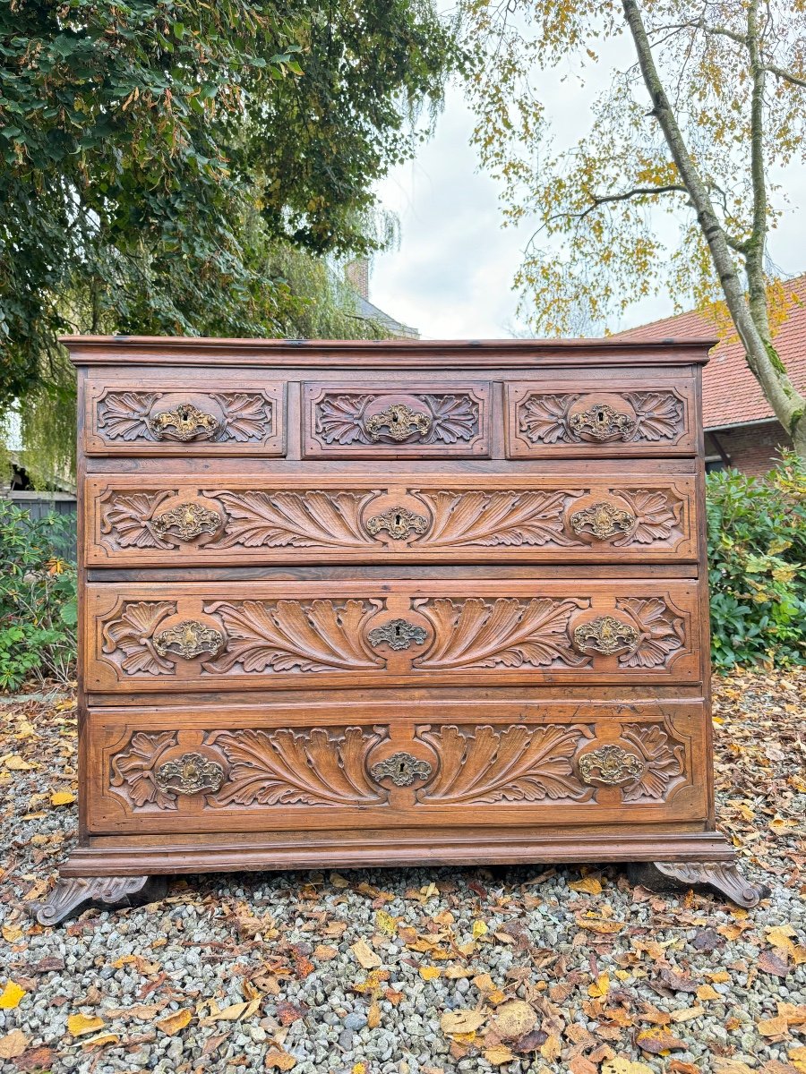 Natural Wood Chest Of Drawers From The 18th Century, Foreign Work -photo-6