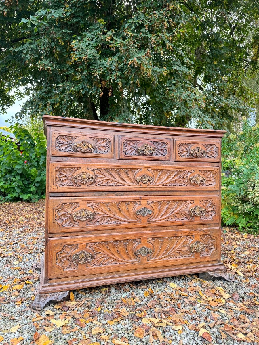 Natural Wood Chest Of Drawers From The 18th Century, Foreign Work 