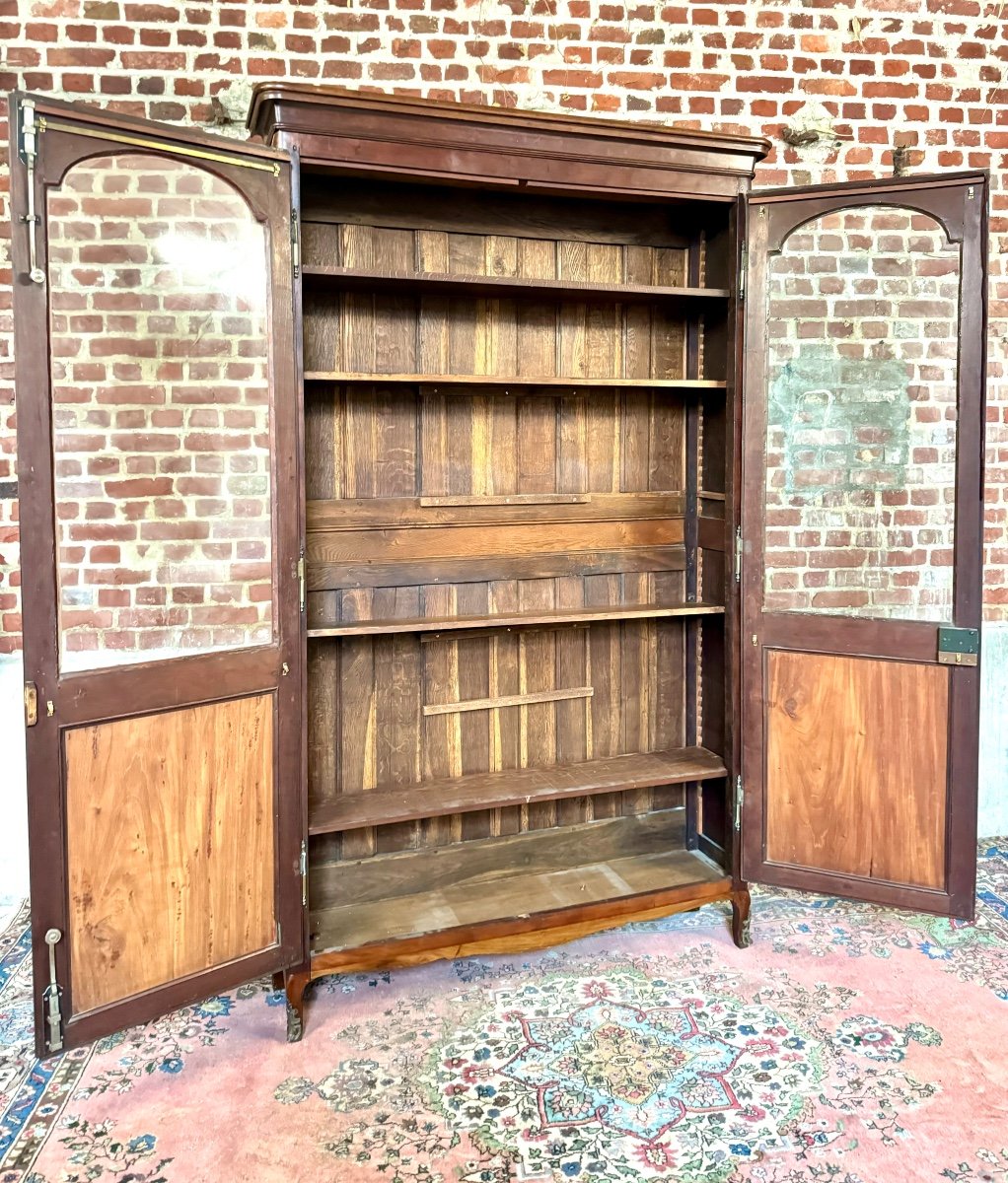 Library, Display Cabinet In Cuban Mahogany From The 18th Century, Port Work-photo-4