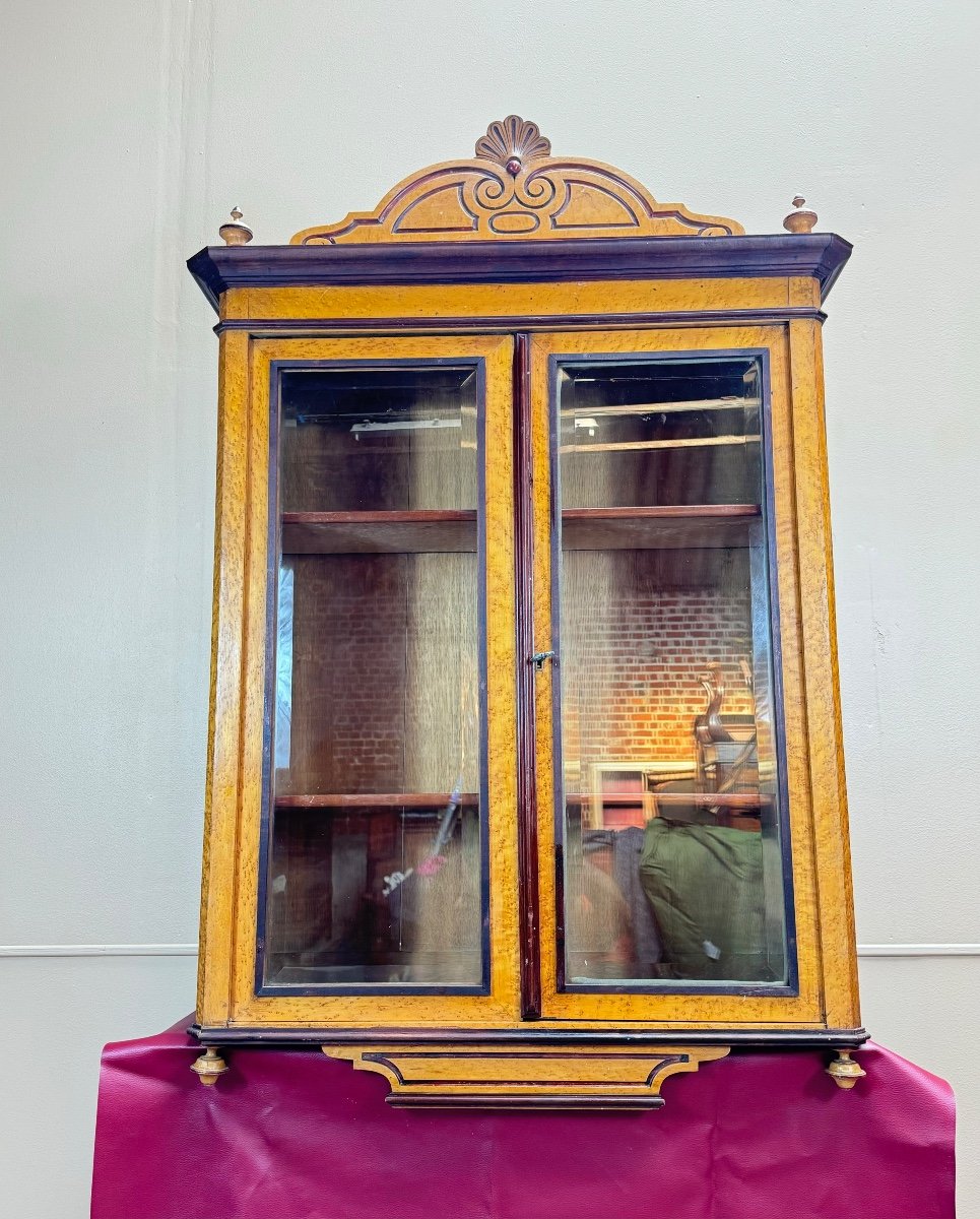 Vitrine Murale En Citronnier D’époque Napoléon III XIX Eme Siècle -photo-2