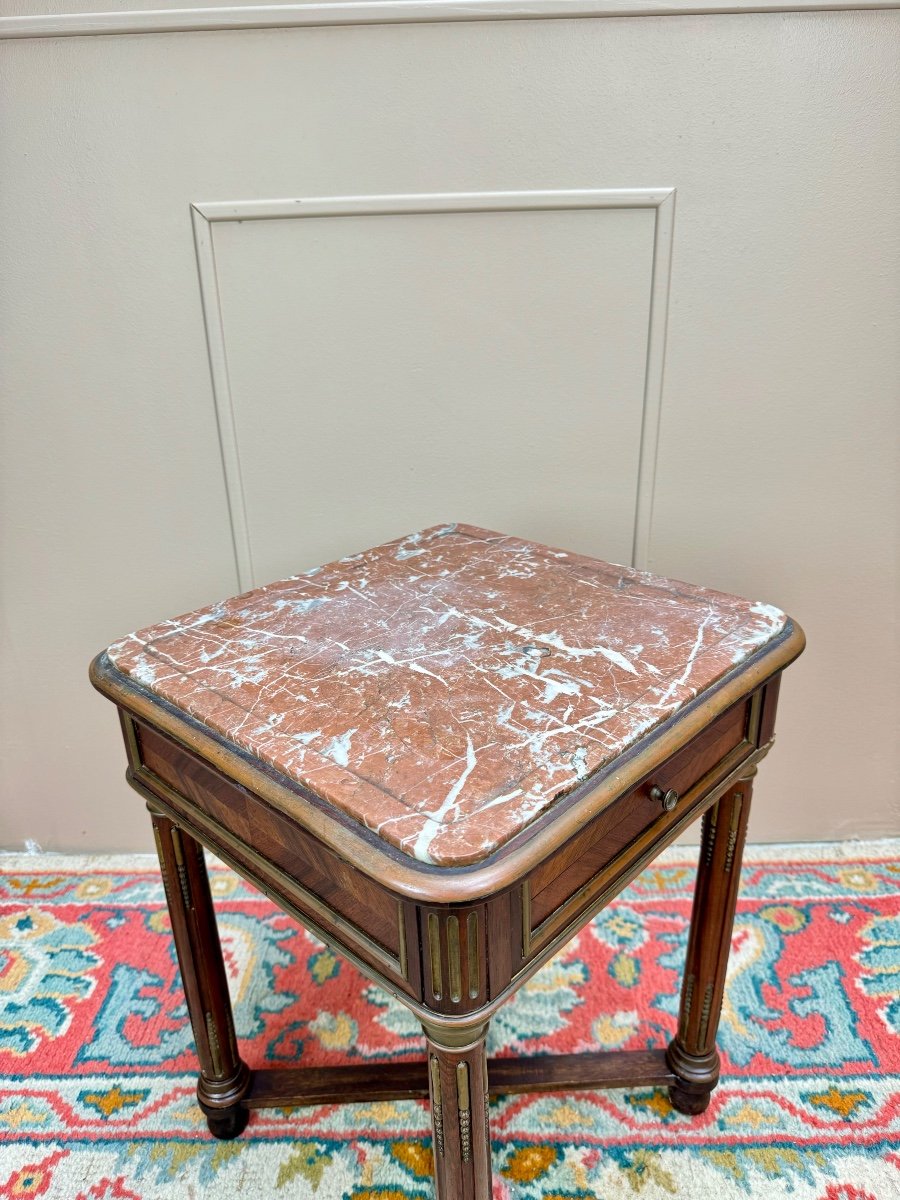 Louis XVI Style Mahogany And Rosewood Coffee Table, 19th Century -photo-3