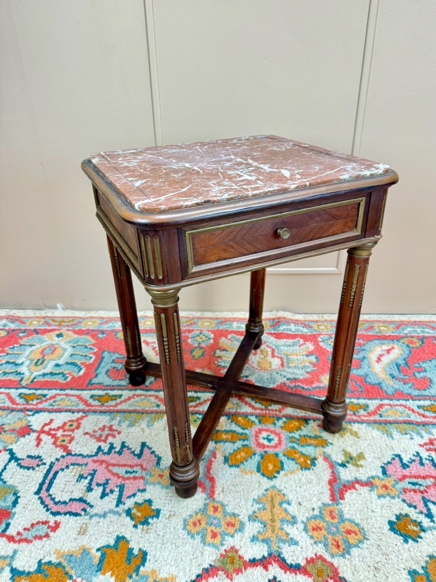 Louis XVI Style Mahogany And Rosewood Coffee Table, 19th Century 