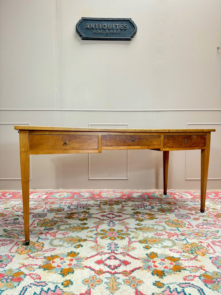 19th Century Directoire Style Cherry Wood Desk -photo-3