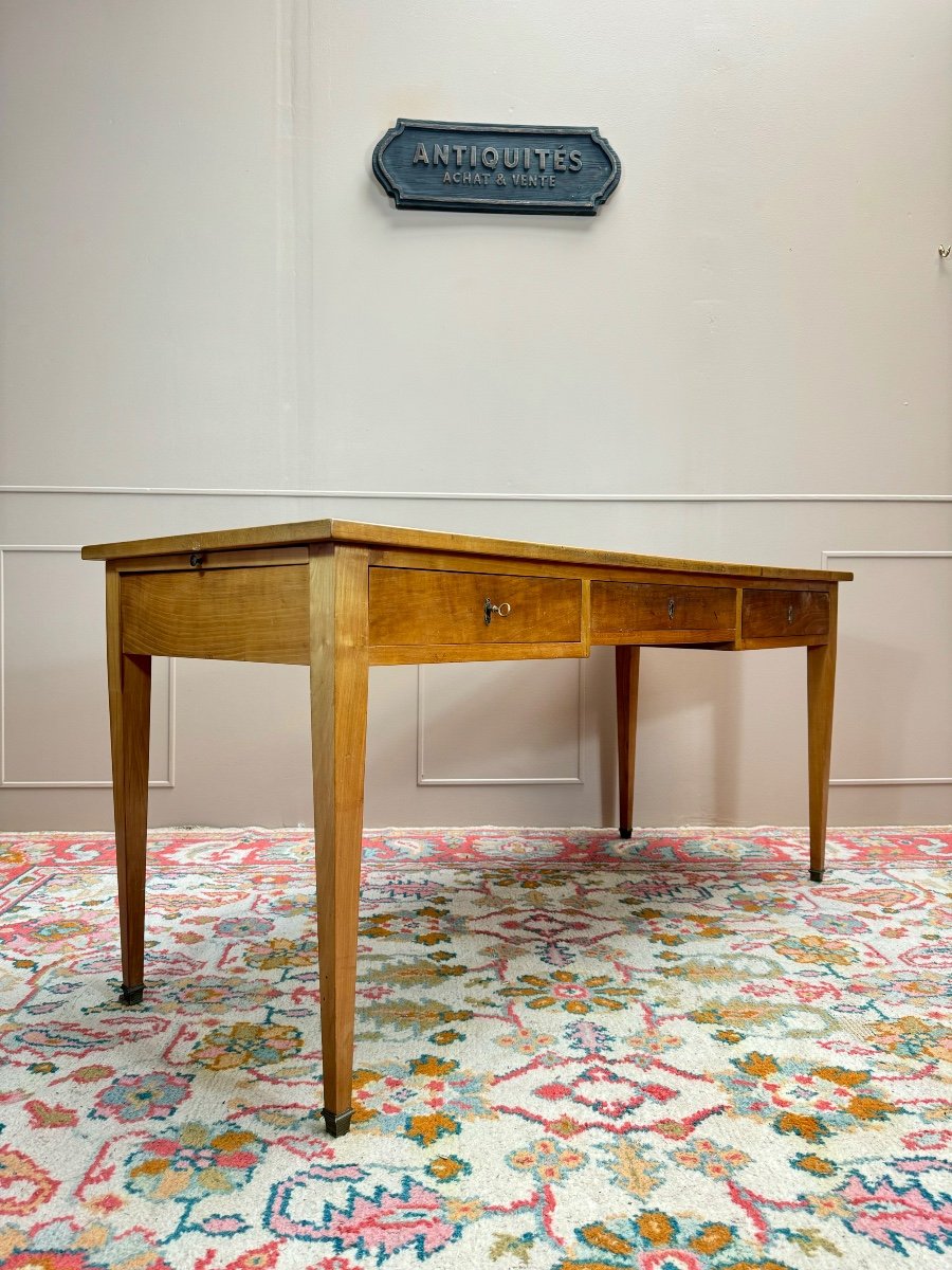 19th Century Directoire Style Cherry Wood Desk -photo-4