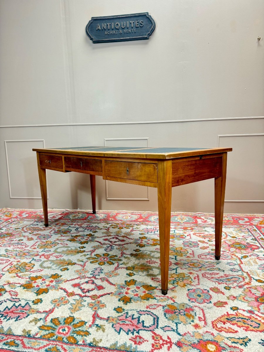 19th Century Directoire Style Cherry Wood Desk -photo-1