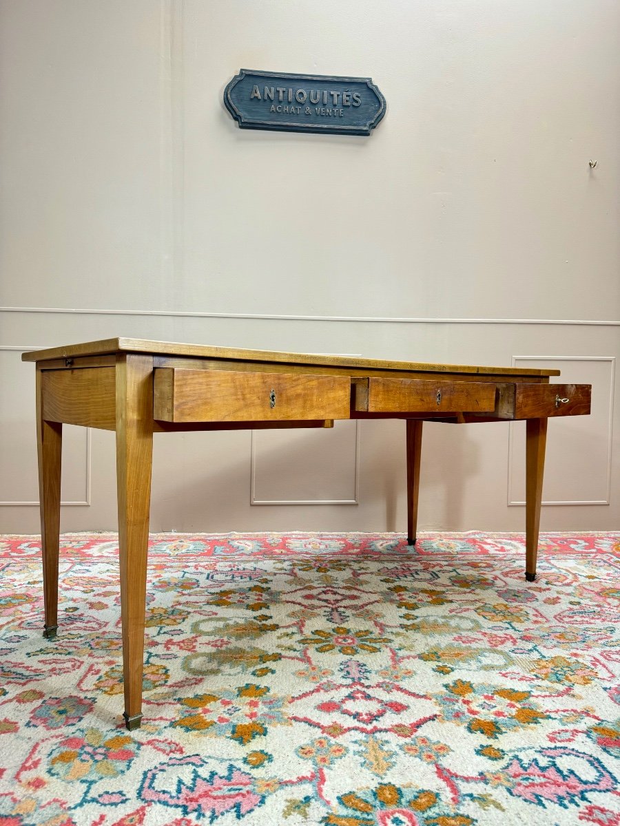 19th Century Directoire Style Cherry Wood Desk -photo-3