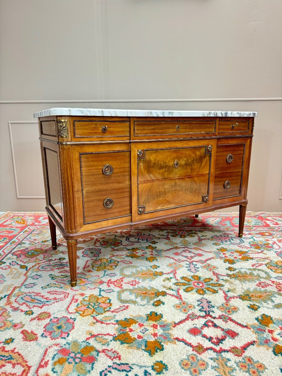 Louis XVI Style Mahogany Chest Of Drawers -photo-1