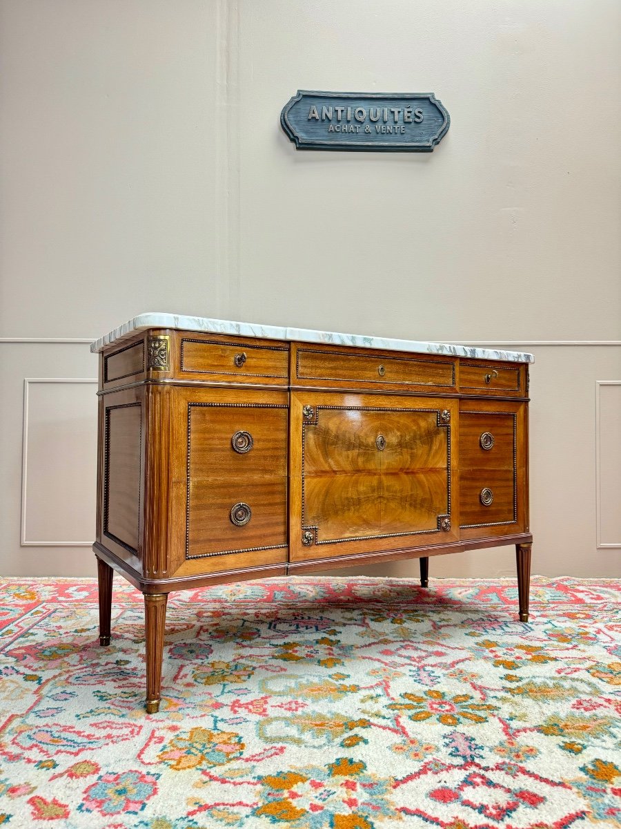 Louis XVI Style Mahogany Chest Of Drawers 