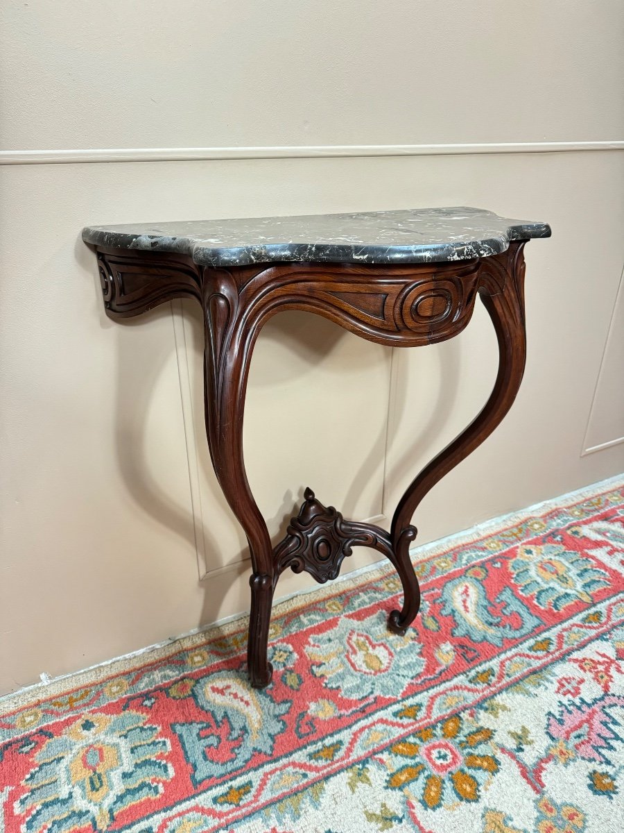 Mahogany Console From The Napoleon III Period, 19th Century 