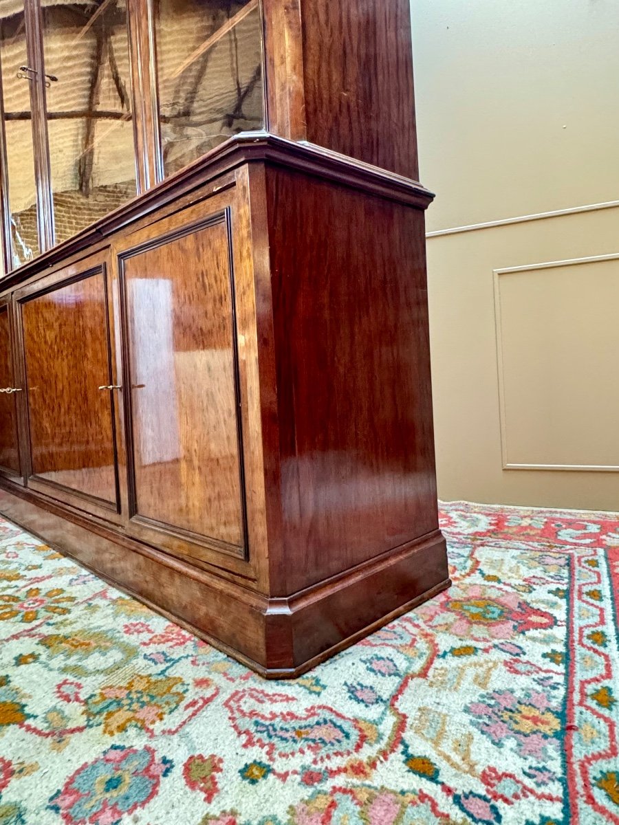 Large Speckled Mahogany Bookcase From The Napoleon III Period, 19th Century -photo-3