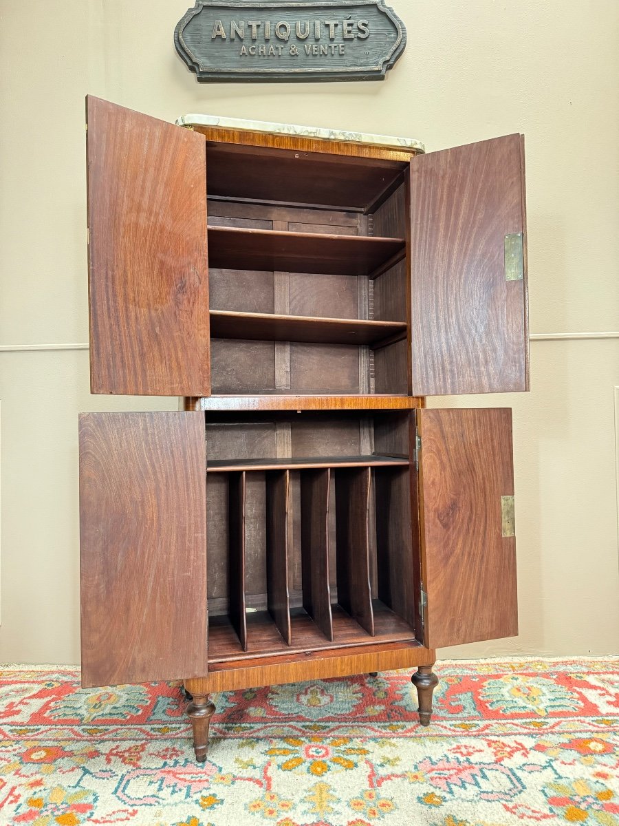 Louis XVI Style Marquetry Storage Cabinet, 19th Century -photo-4