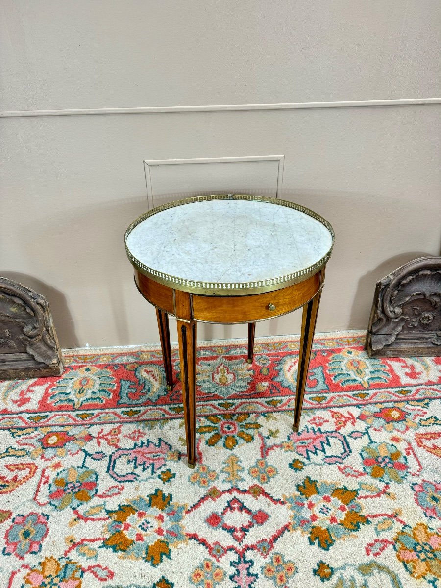 Mahogany Bouillotte Table From The Directoire Period, 18th Century -photo-2