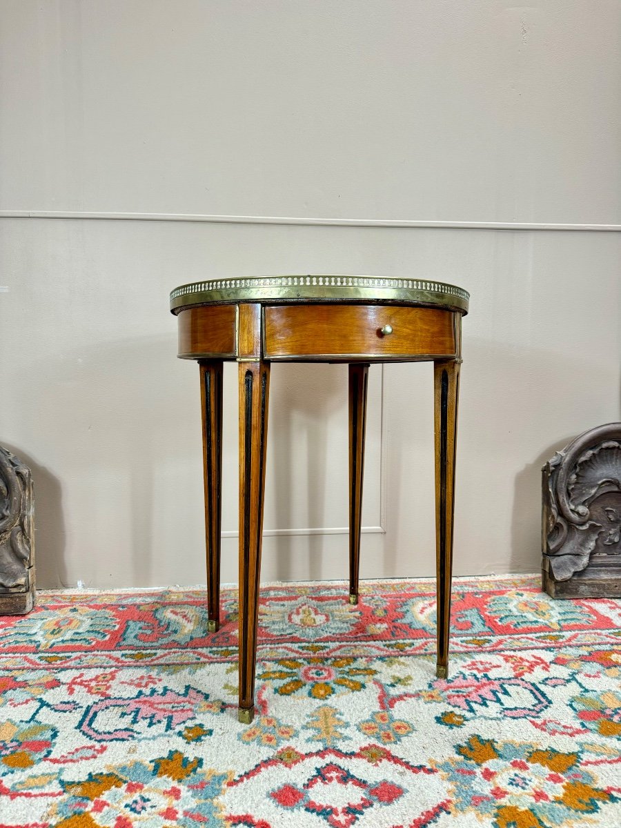 Mahogany Bouillotte Table From The Directoire Period, 18th Century -photo-3