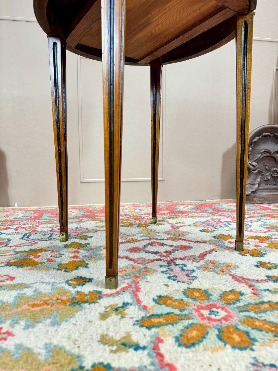 Mahogany Bouillotte Table From The Directoire Period, 18th Century -photo-5