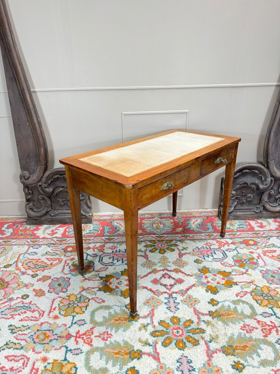 Louis XVI Style Mahogany Desk, 19th Century -photo-4