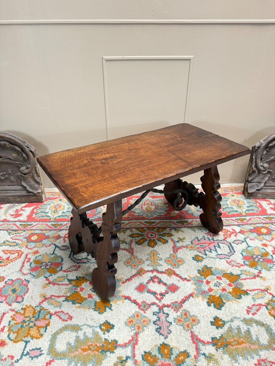 Spanish Walnut Coffee Table In Renaissance Style 19th Century -photo-1