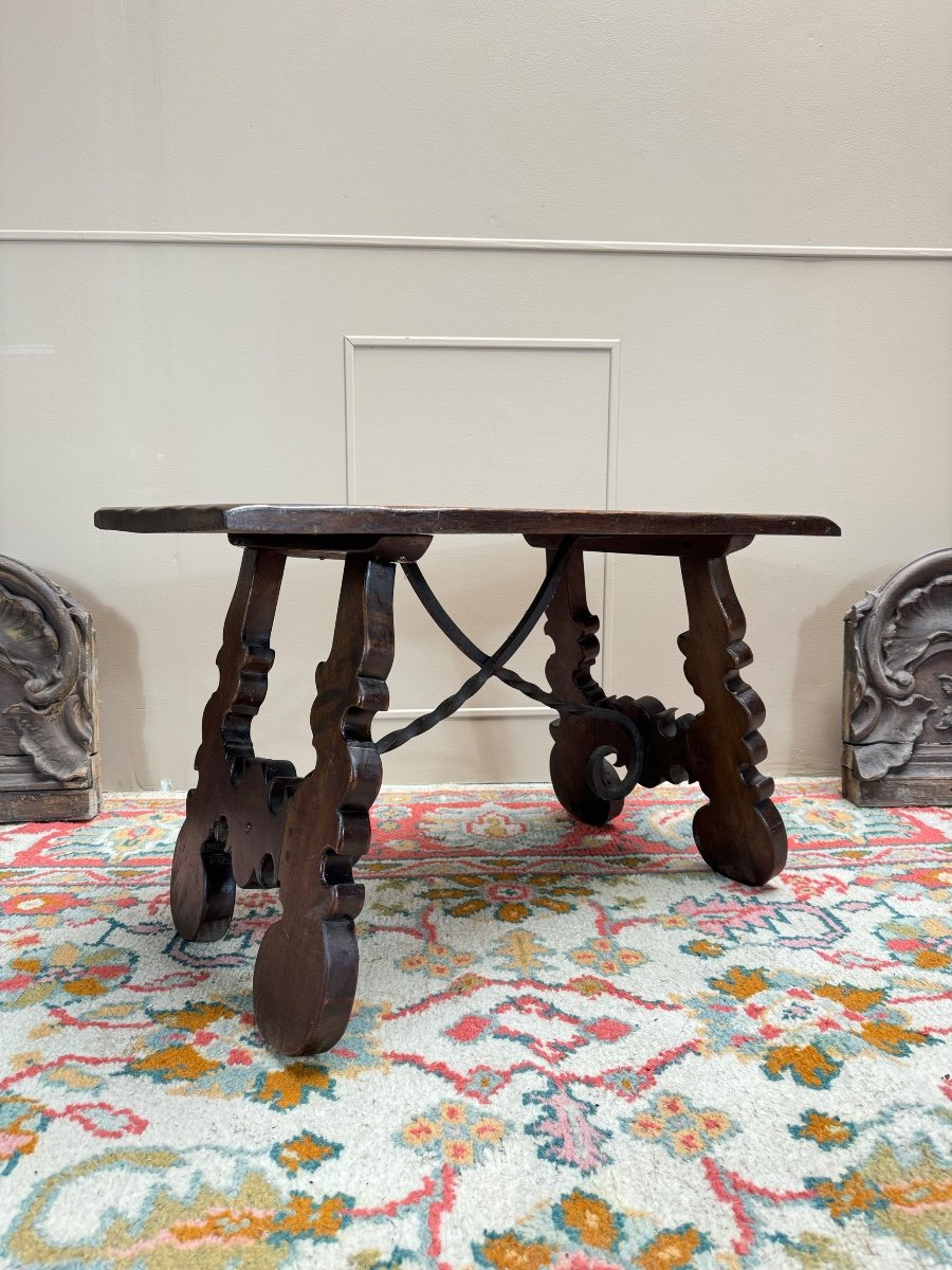 Spanish Walnut Coffee Table In Renaissance Style 19th Century 