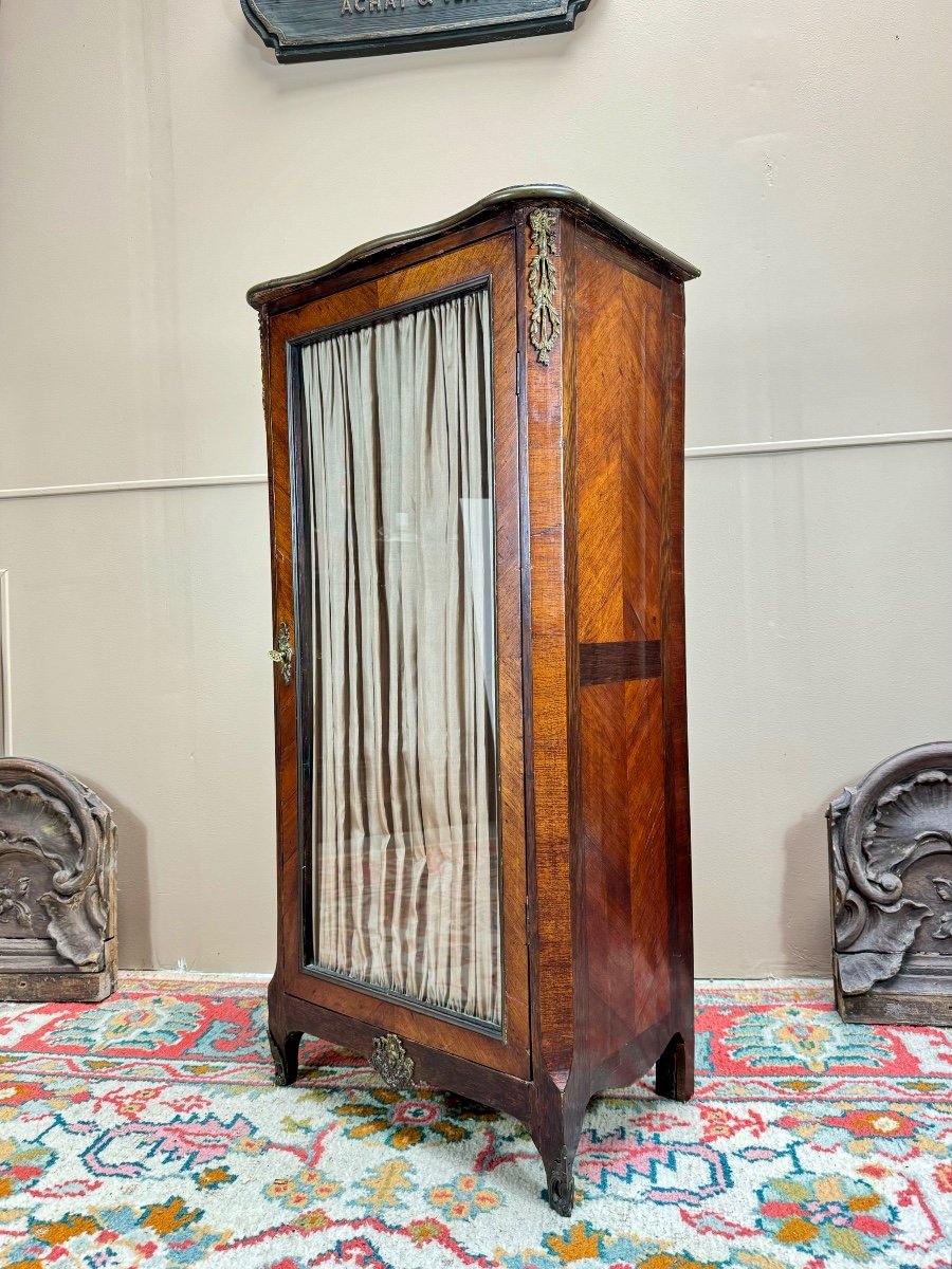 Marquetry Display Cabinet From The Transition Period, 18th Century -photo-3