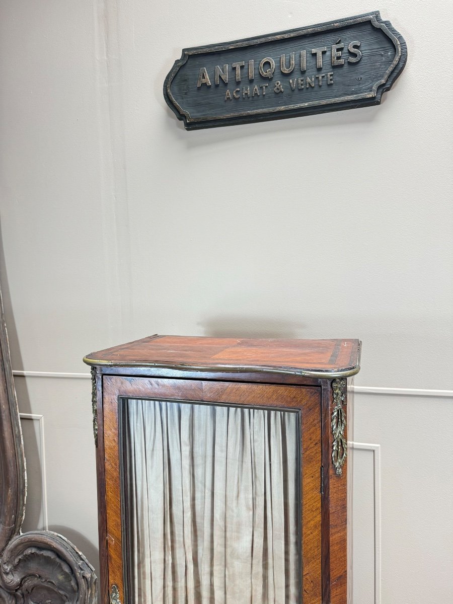 Marquetry Display Cabinet From The Transition Period, 18th Century -photo-3