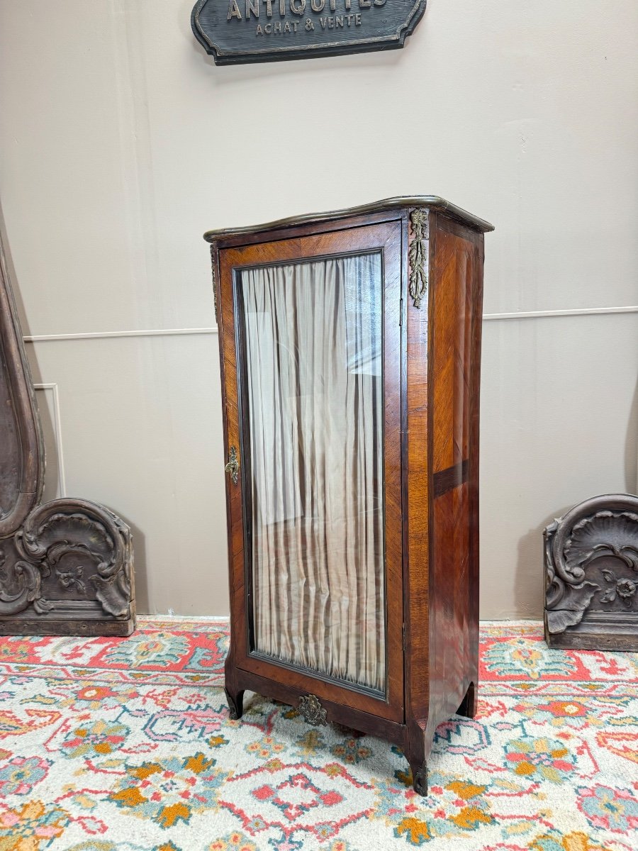 Marquetry Display Cabinet From The Transition Period, 18th Century -photo-4