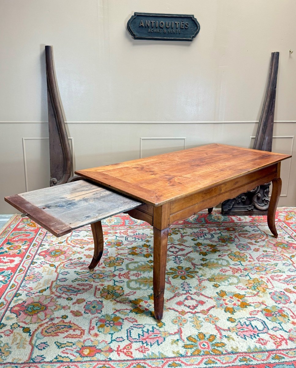 Louis XV Period Cherry Wood Farm Table, 18th Century -photo-1