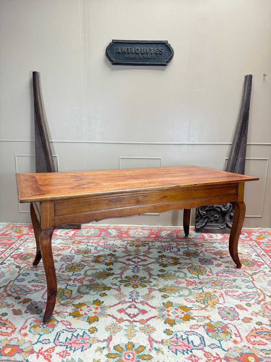 Louis XV Period Cherry Wood Farm Table, 18th Century -photo-2