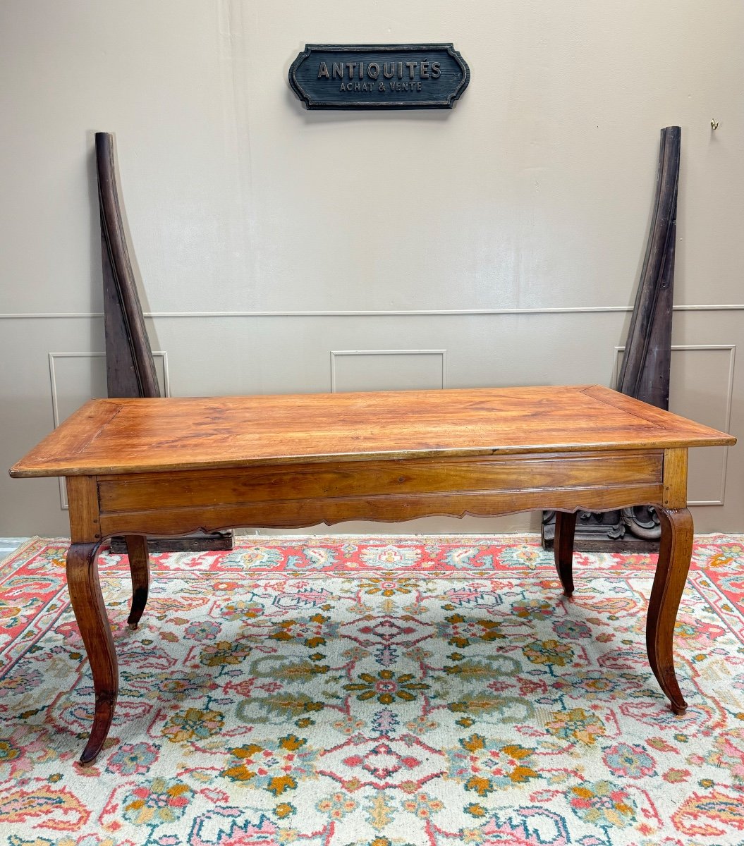 Louis XV Period Cherry Wood Farm Table, 18th Century 