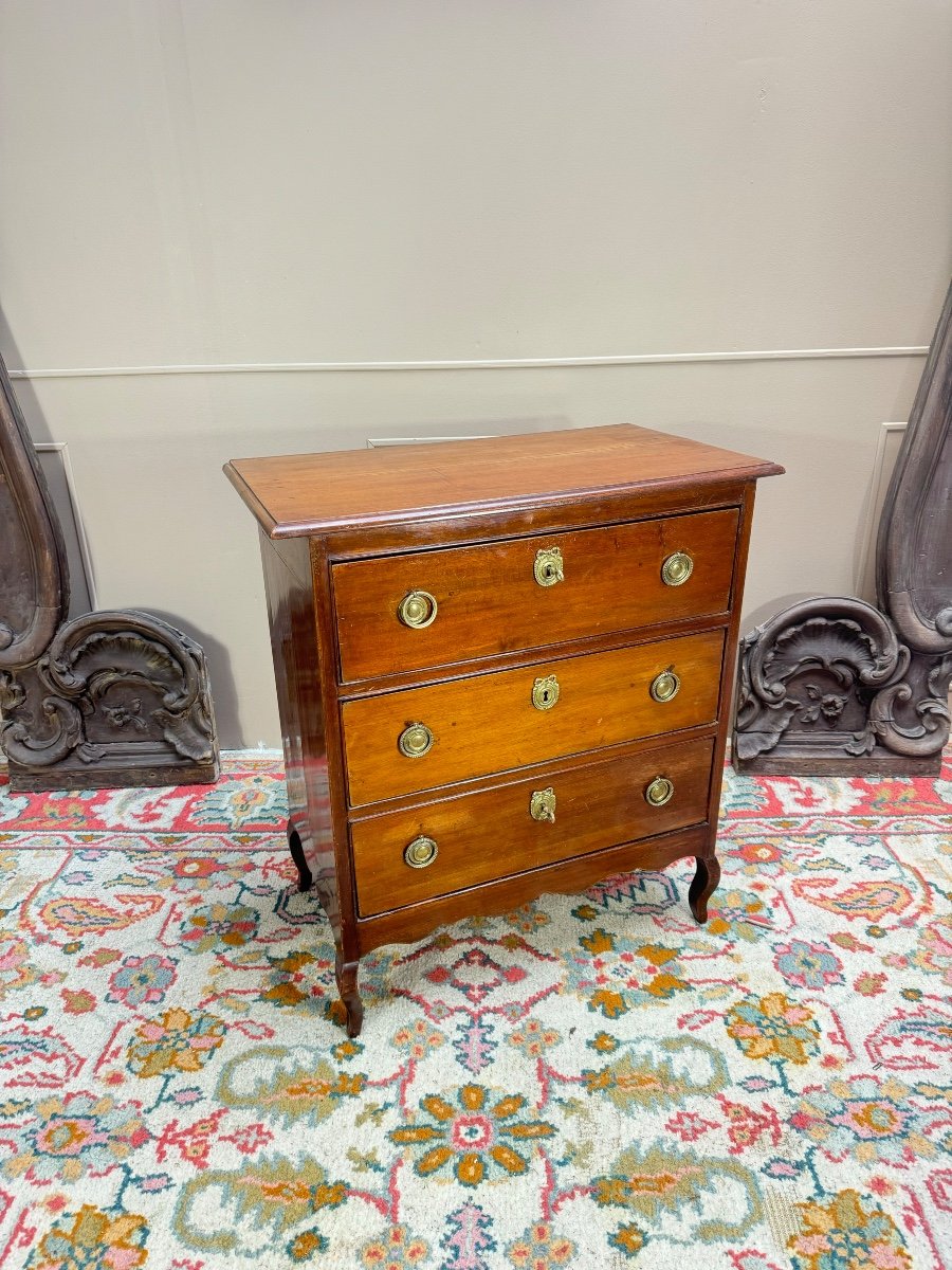 Commode En Acajou D’époque Louis XV XVIII Eme Siècle -photo-2