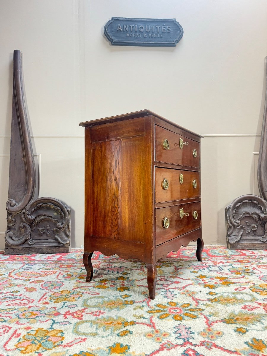 Commode En Acajou D’époque Louis XV XVIII Eme Siècle -photo-4