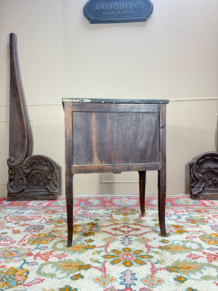 Commode D’entre Deux En Marqueterie D’époque Transition XVIII Eme Siècle -photo-5