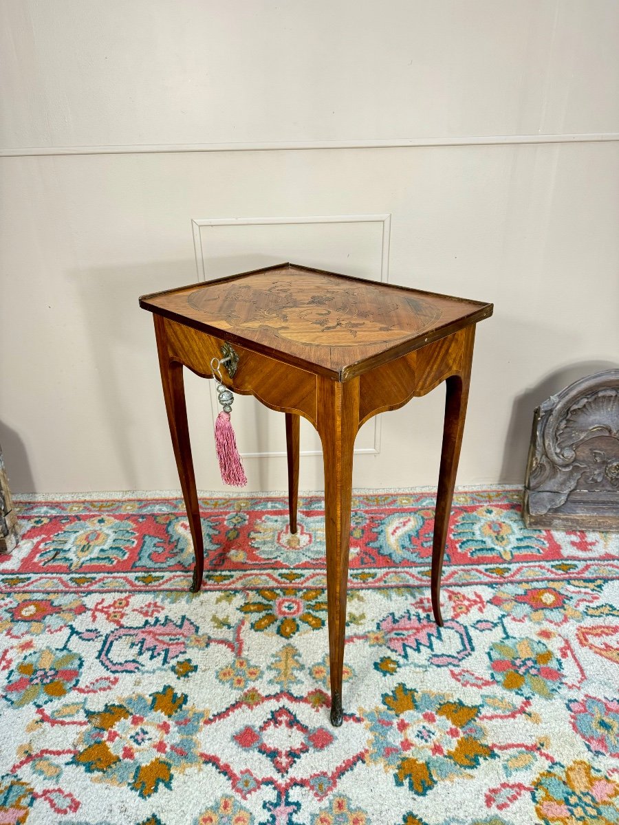 Louis XV Period Marquetry Flying Table, 18th Century -photo-2