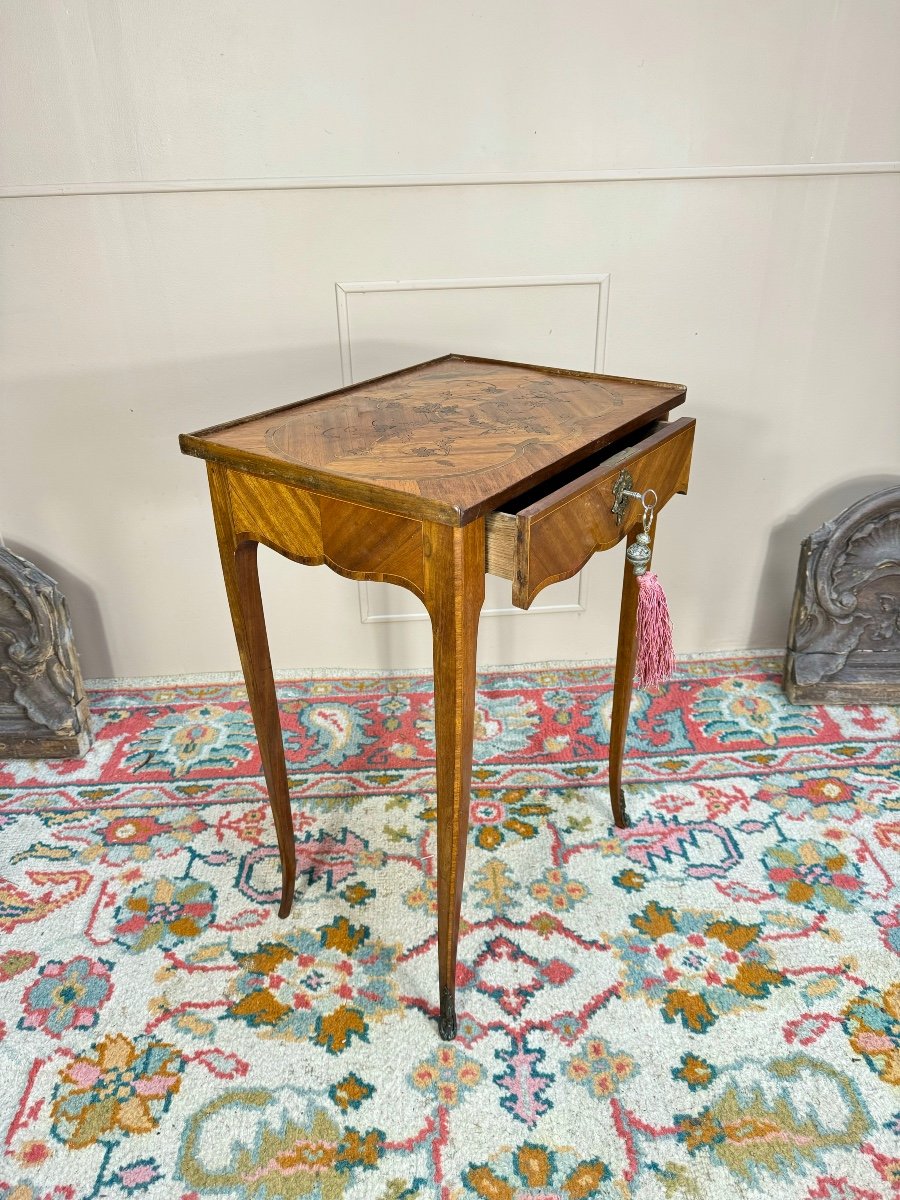 Louis XV Period Marquetry Flying Table, 18th Century -photo-3