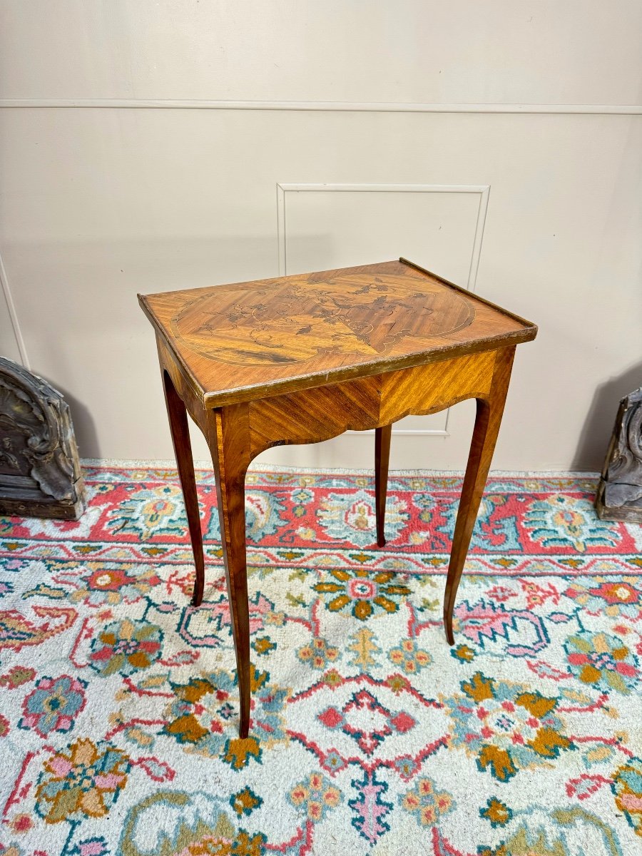 Louis XV Period Marquetry Flying Table, 18th Century -photo-1