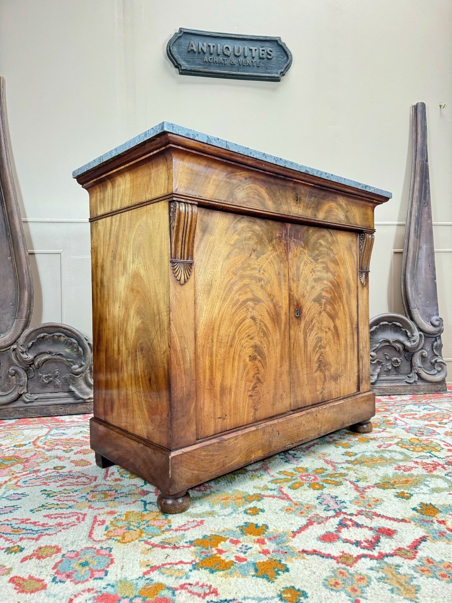 Mahogany Buffet With Crosses From The Restoration Period, 19th Century -photo-3