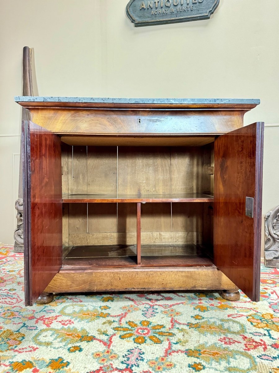 Mahogany Buffet With Crosses From The Restoration Period, 19th Century -photo-2