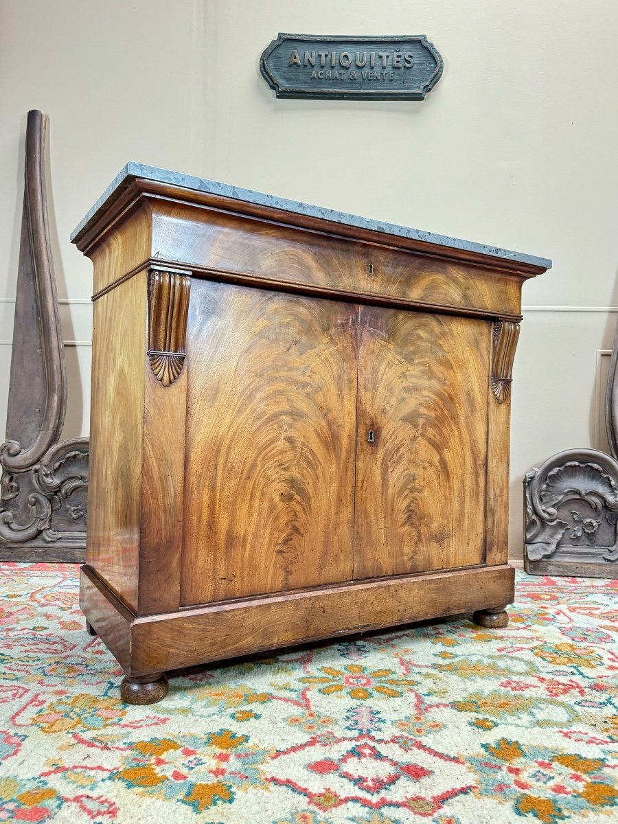 Mahogany Buffet With Crosses From The Restoration Period, 19th Century 