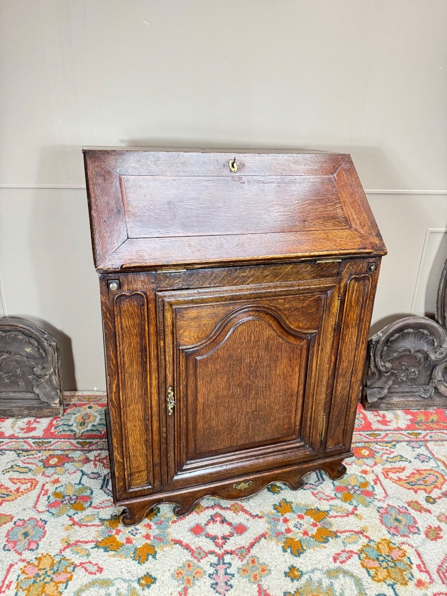 Louis XIV Period 18th Century Oak Sloping Desk -photo-2