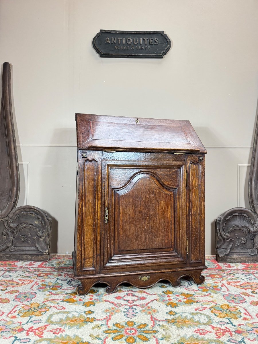 Louis XIV Period 18th Century Oak Sloping Desk -photo-3