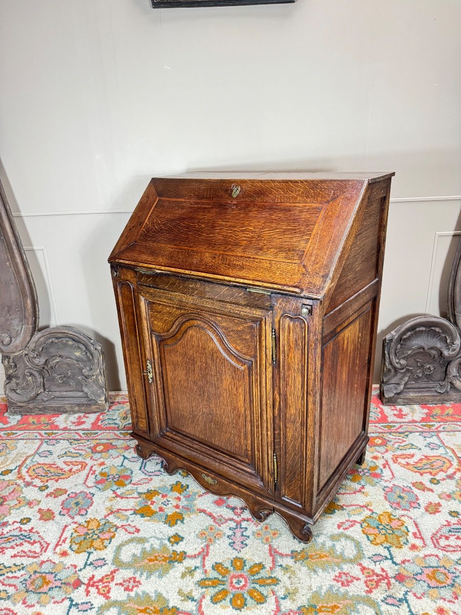 Louis XIV Period 18th Century Oak Sloping Desk -photo-5