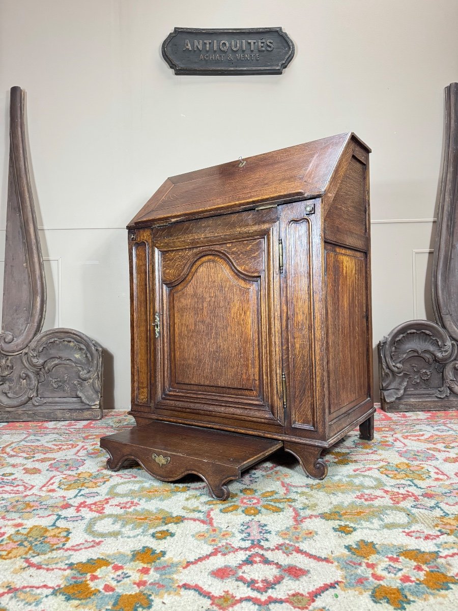 Louis XIV Period 18th Century Oak Sloping Desk -photo-6