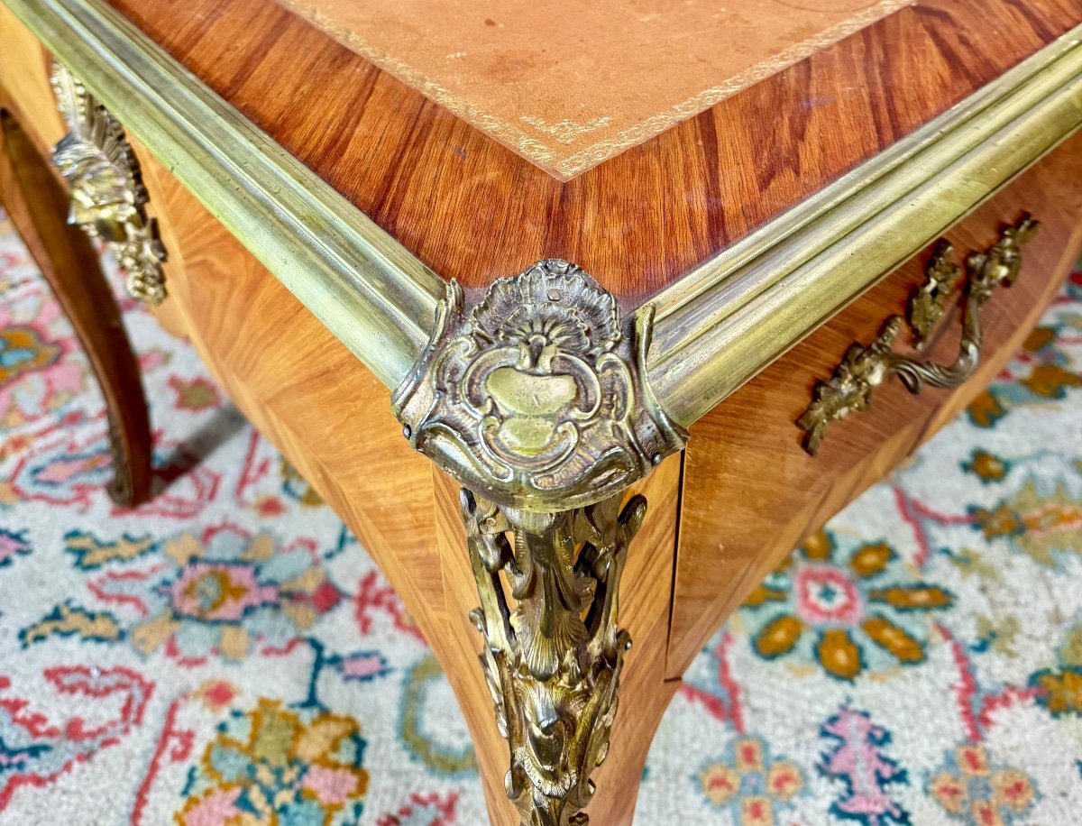 Louis XV Style Marquetry Flat Desk -photo-1