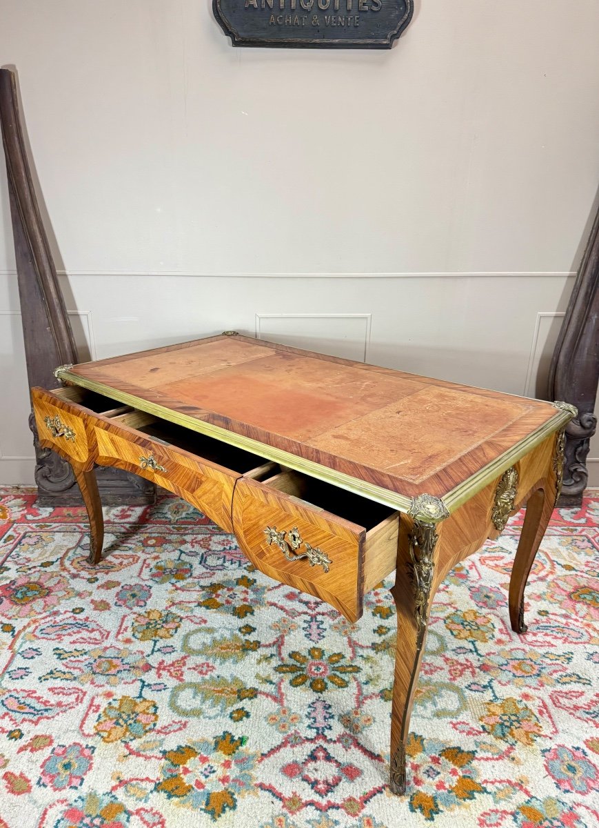 Louis XV Style Marquetry Flat Desk -photo-5