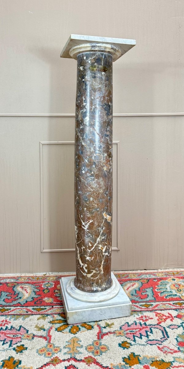 19th Century Marble Presentation Column -photo-2