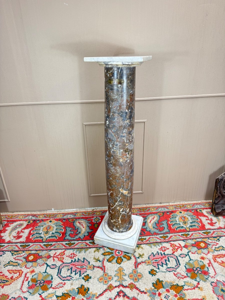 19th Century Marble Presentation Column -photo-1